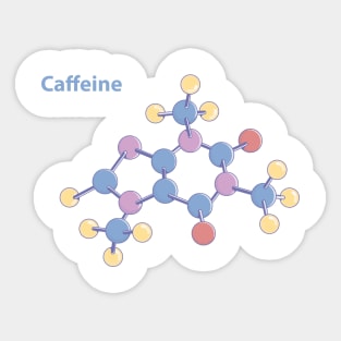 Abstract caffeine molecule vector model Sticker